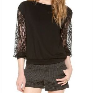 Alice and Olivia Black Cotton Sweater